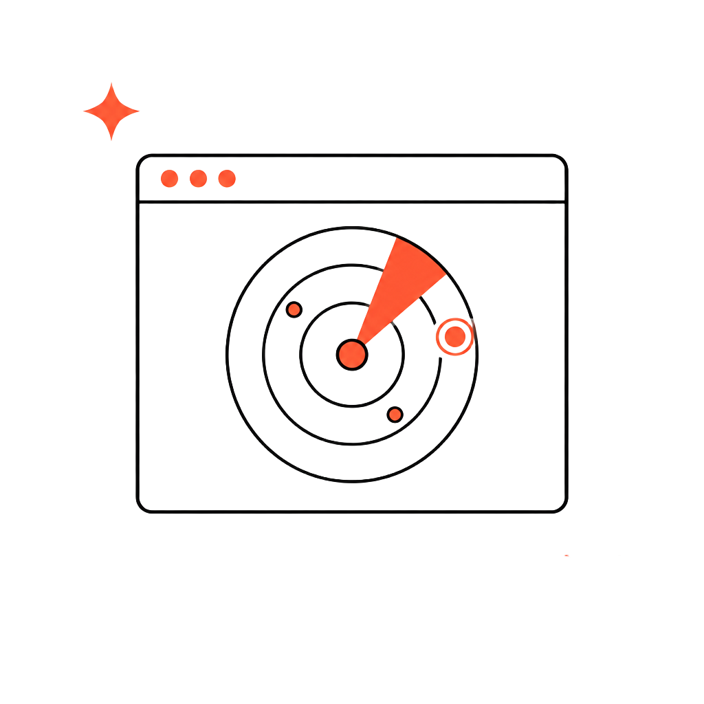 Dale Radar website visitor intelligence illustration