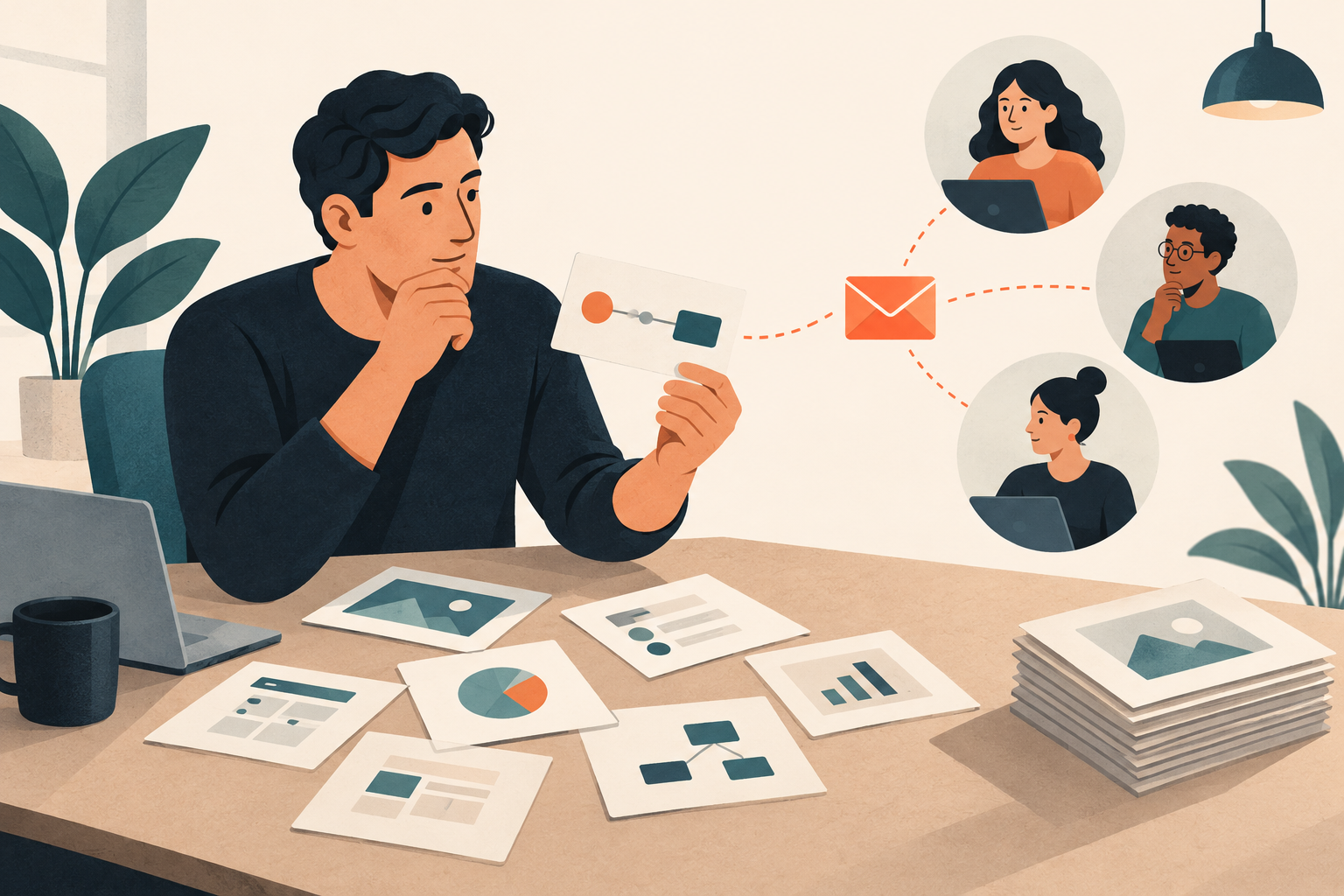 A sales practitioner selects one relevant workflow to send to a buyer’s internal review team.